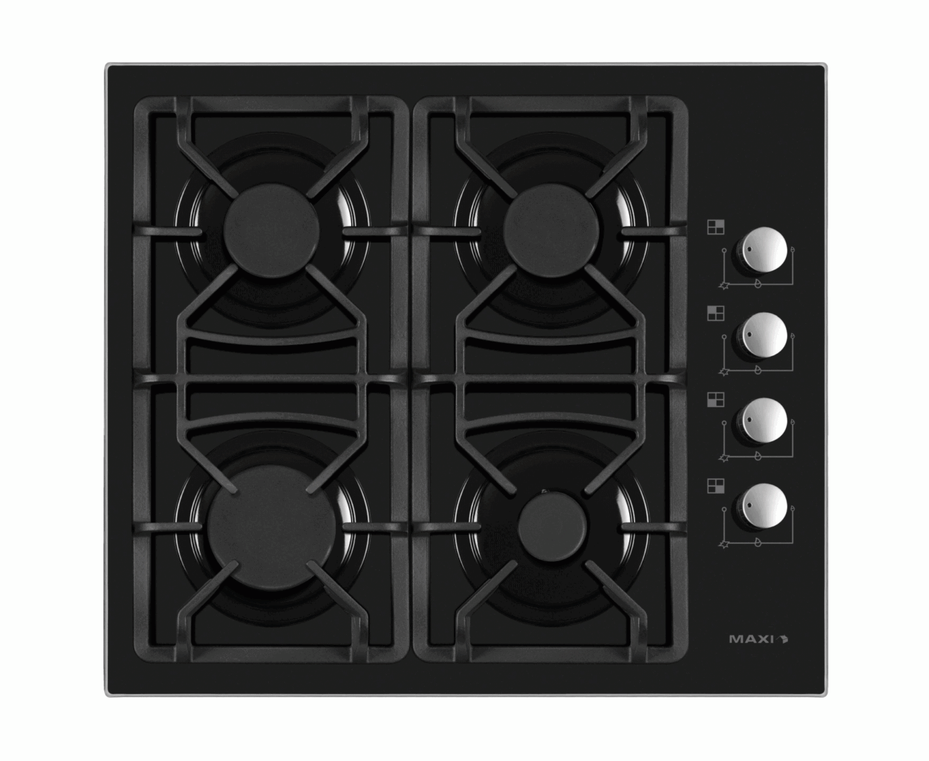 Maxi 60*60 Table Top Gas Cooker T840, Black Connected Homes Electronics