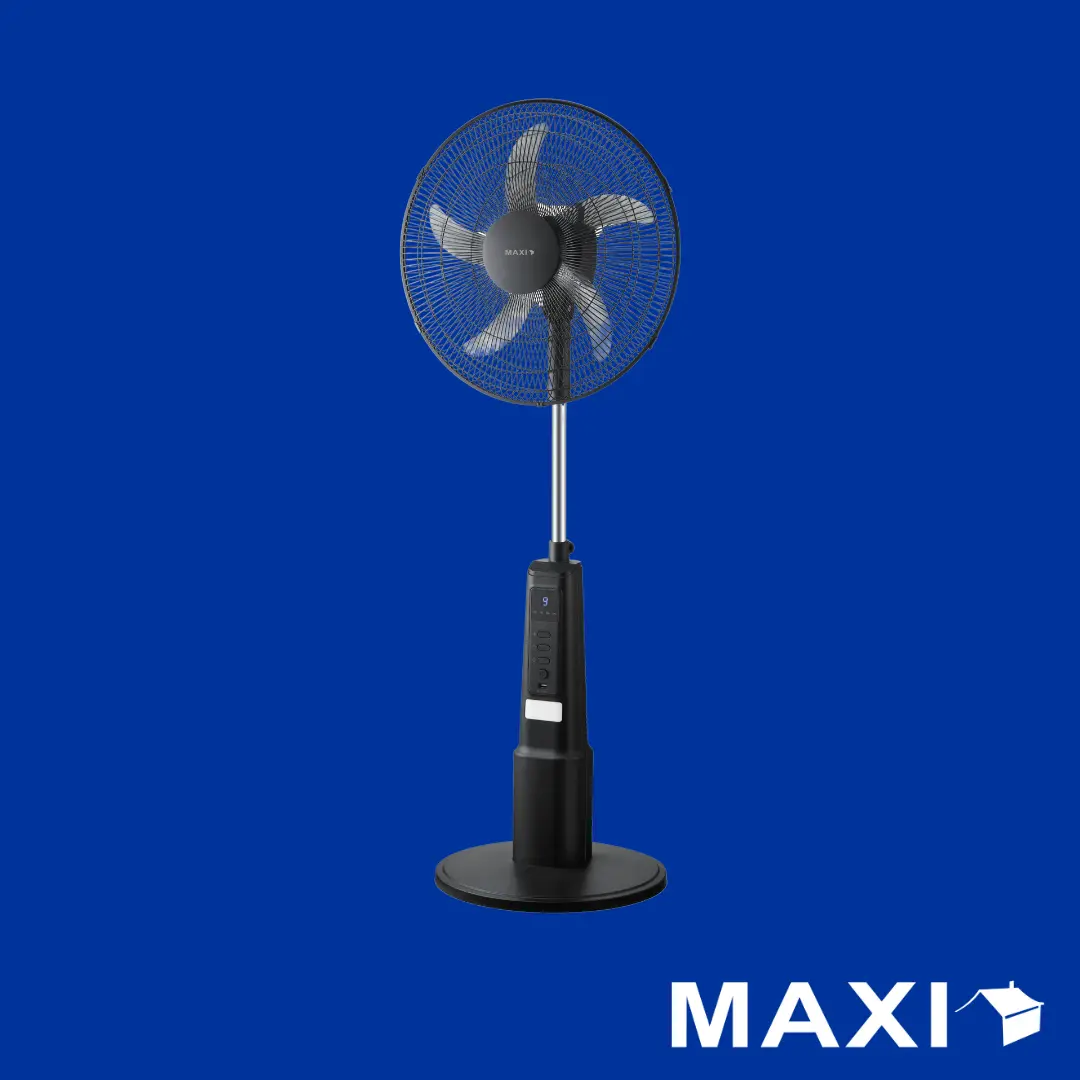 Maxi Standing Rechargeable Fan 18 inch Black CHE
